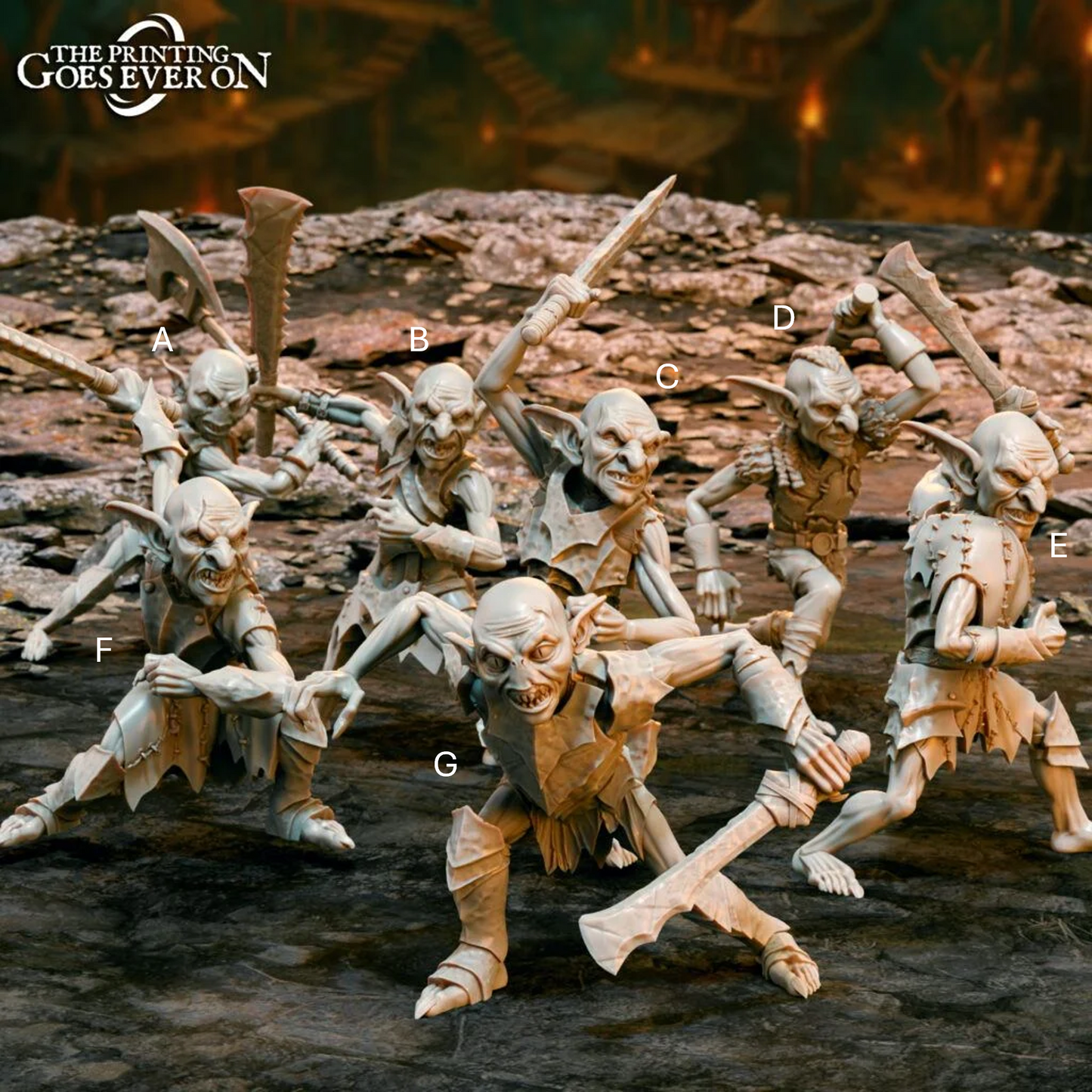 Tabletop Minitures | Goblin | Fighter | The Printing Goes Ever On | Herr der Ringe | MESBG | Fantasy Miniaturen