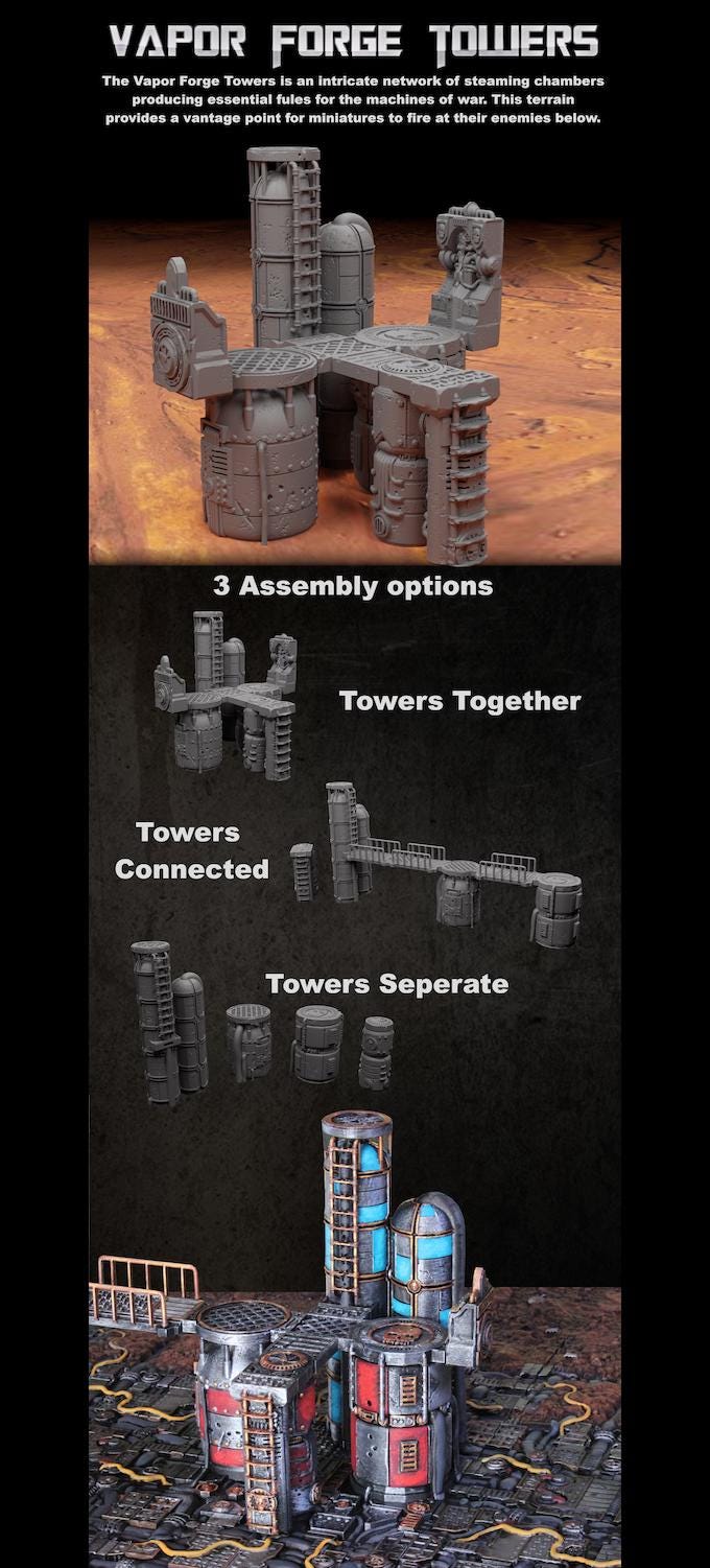 Vapor Forge Towers | Battlezone Mars | Space