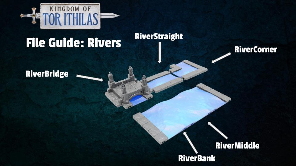 Tabletop Gelände | River | Conquest Creations | Kingdom of Tor Ithilas | Herr der Ringe | Fantasy terrain