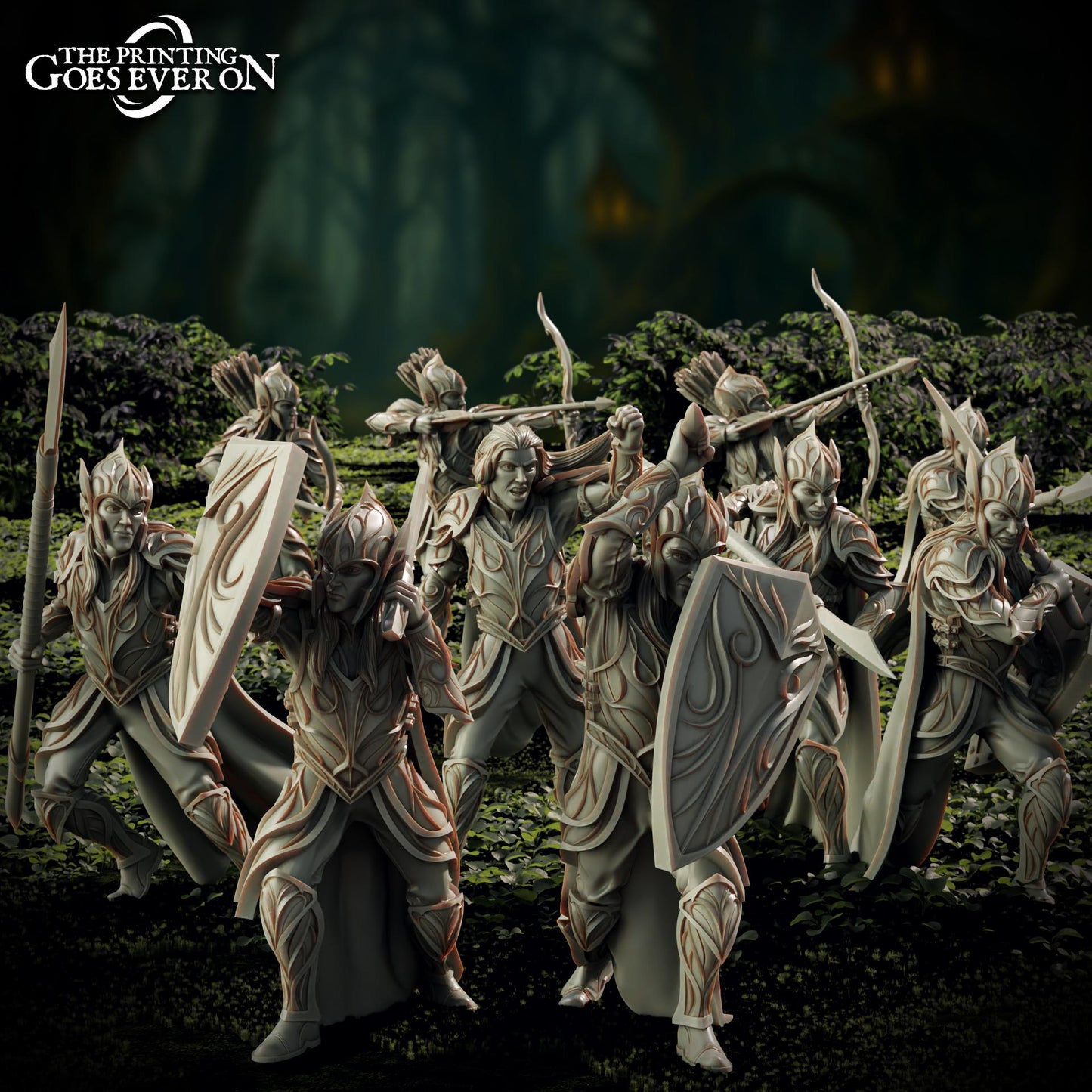 Tabletop Minitures | Elderwood Elves | Soldiers | The Printing Goes Ever On | Herr der Ringe | MESBG | Fantasy Miniaturen