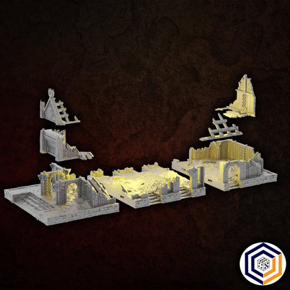 Tabletop Gelände | Great Hall Ruin | Conquest Creations | Kingdom of Saxonia V2 | Herr der Ringe | Fantasy terrain