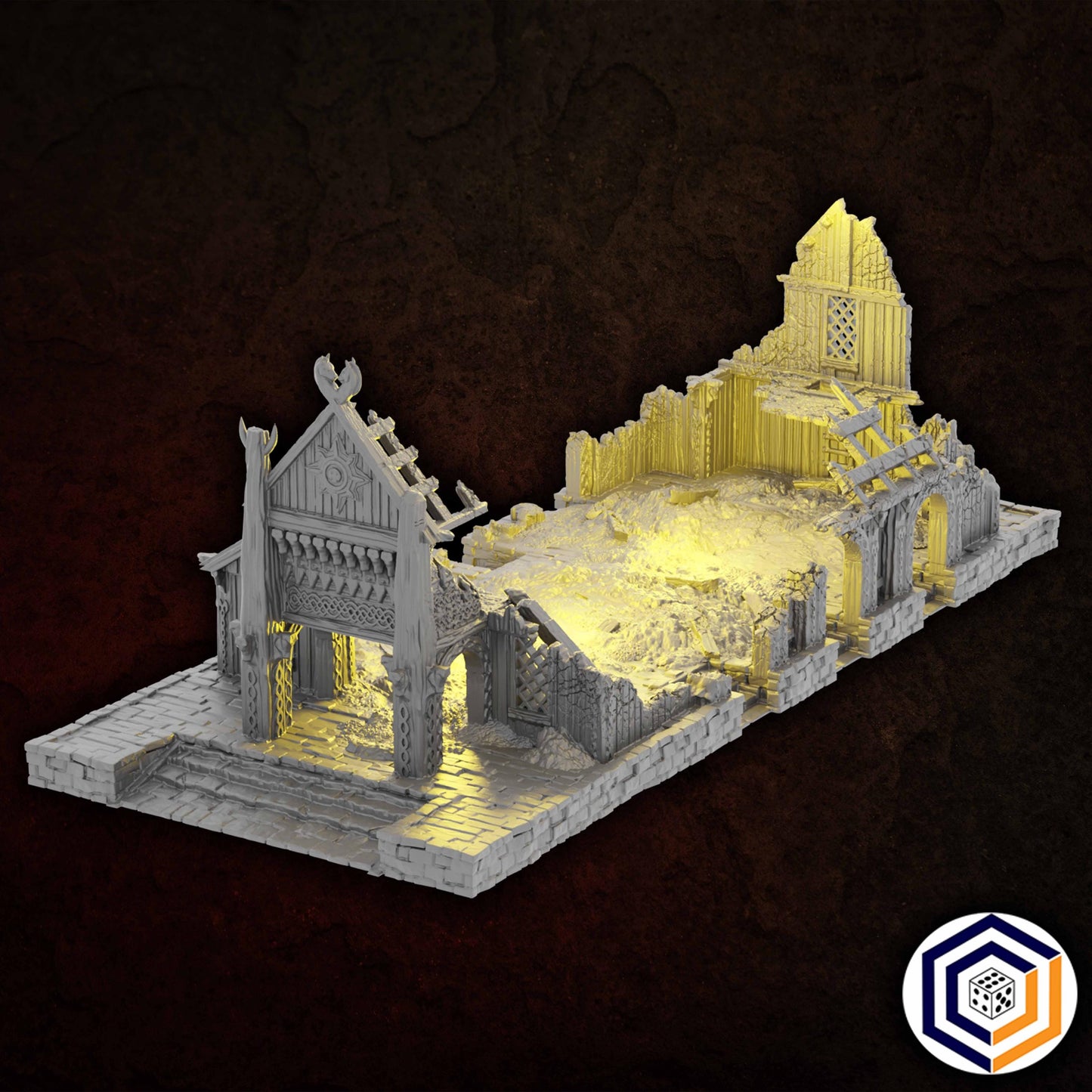 Tabletop Gelände | Great Hall Ruin | Conquest Creations | Kingdom of Saxonia V2 | Herr der Ringe | Fantasy terrain