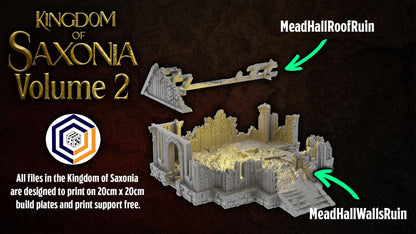 Tabletop Gelände | Meadhall Ruin | Conquest Creations | Kingdom of Saxonia V2 | Herr der Ringe | Fantasy terrain