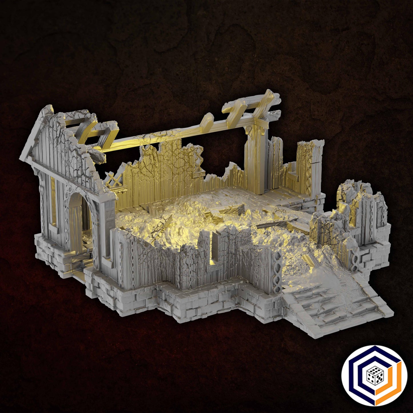 Tabletop Gelände | Meadhall Ruin | Conquest Creations | Kingdom of Saxonia V2 | Herr der Ringe | Fantasy terrain