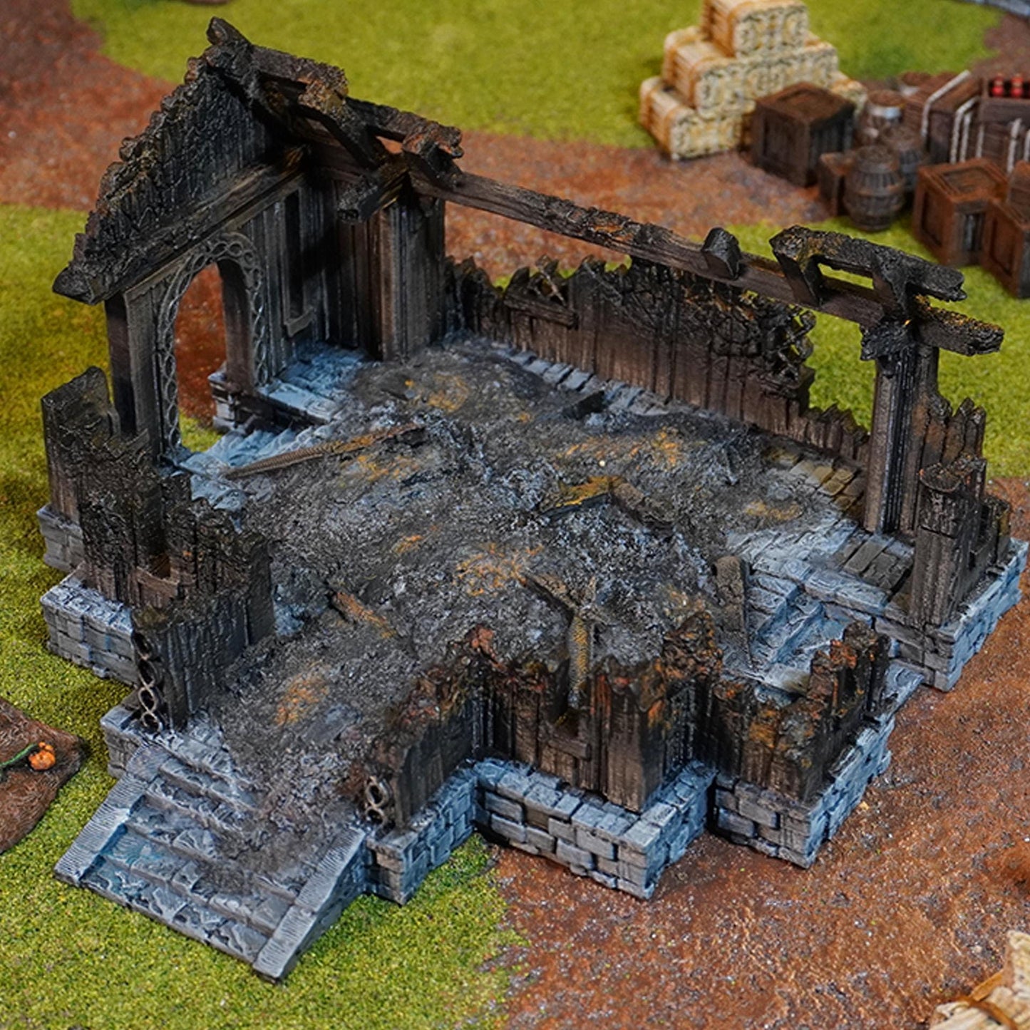 Tabletop Gelände | Meadhall Ruin | Conquest Creations | Kingdom of Saxonia V2 | Herr der Ringe | Fantasy terrain