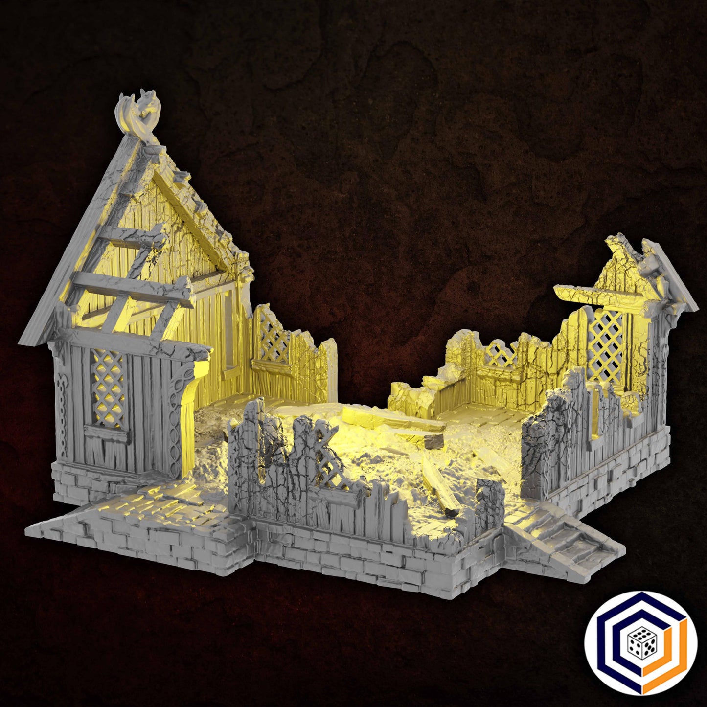 Tabletop Gelände | Merchant House Ruin | Conquest Creations | Kingdom of Saxonia V2 | Herr der Ringe | Fantasy terrain