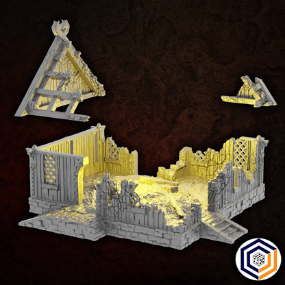 Tabletop Gelände | Merchant House Ruin | Conquest Creations | Kingdom of Saxonia V2 | Herr der Ringe | Fantasy terrain