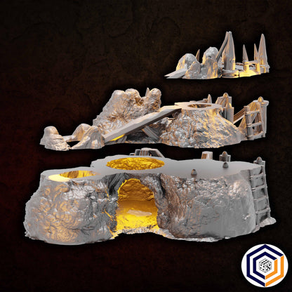 Tabletop Gelände | Orc Pit | Conquest Creations | Iron Horde and Wizards Fortress | Herr der Ringe | Fantasy terrain