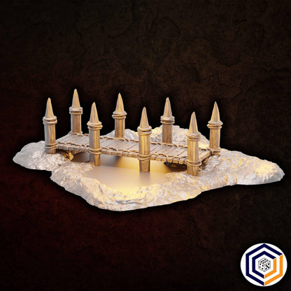 Tabletop Gelände | Machine Pit Bridge | Conquest Creations | Iron Horde and Wizards Fortress| Herr der Ringe | Fantasy terrain