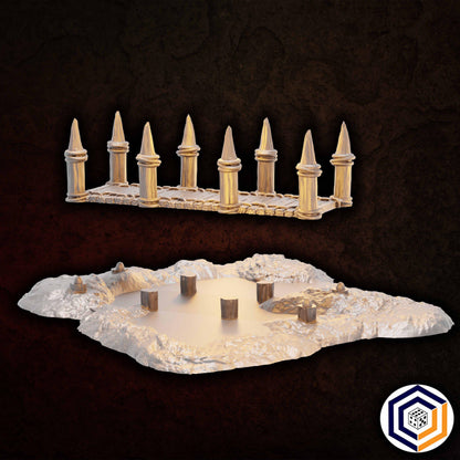 Tabletop Gelände | Machine Pit Bridge | Conquest Creations | Iron Horde and Wizards Fortress| Herr der Ringe | Fantasy terrain