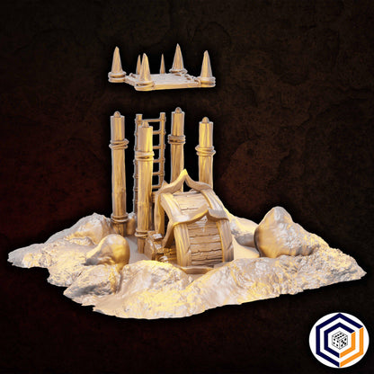 Tabletop Gelände | Machine Pit Wheel | Conquest Creations | Iron Horde and Wizards Fortress | Herr der Ringe | Fantasy terrain