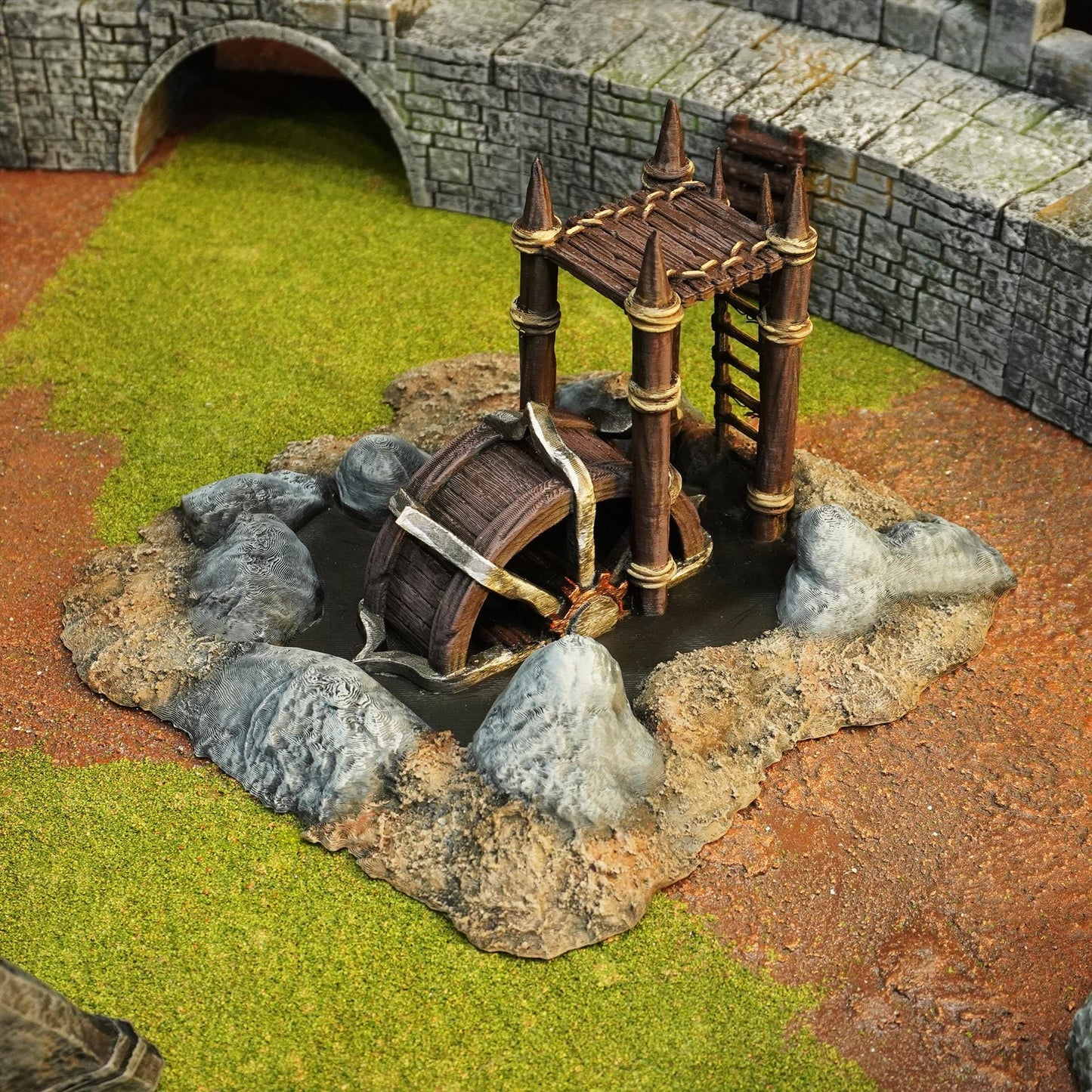Tabletop Gelände | Machine Pit Wheel | Conquest Creations | Iron Horde and Wizards Fortress | Herr der Ringe | Fantasy terrain