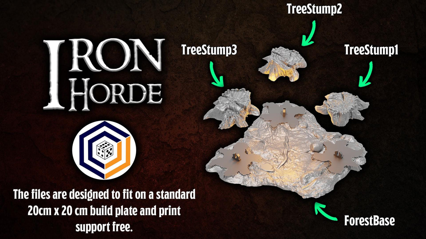 Tabletop Gelände | Tree Stumps | Conquest Creations | Iron Horde and Wizards Fortress | Herr der Ringe | Fantasy terrain