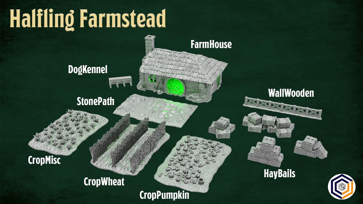 Tabletop Gelände |  Halfling Farmstead | Conquest Creations | Halfling Farmstead | Herr der Ringe | Fantasy terrain