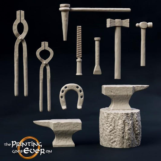 Tabletop Gelände | Schmiede Einrichtung | Scatter Gelände / Gegenstände | Fantasy terrain | 28mm