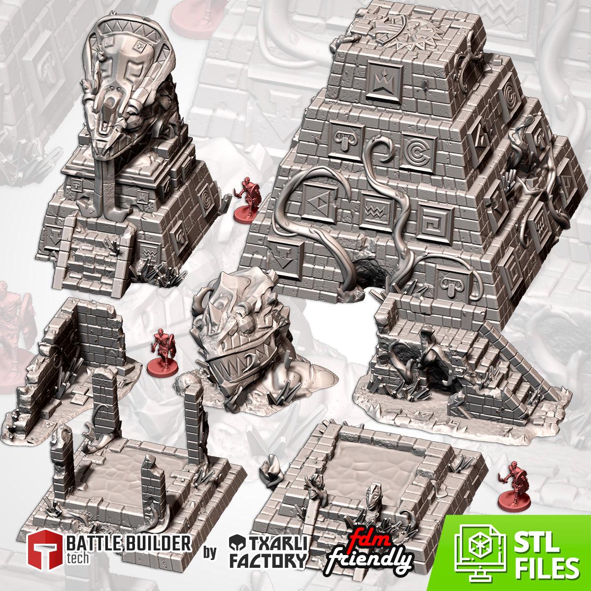 Tabletop Gelände | Lost City | Ruinen Stadt | Fantasy terrain | 28mm