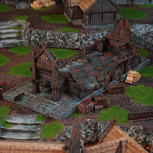 Tabletop Gelände | Great Hall Ruin | Conquest Creations | Kingdom of Saxonia V2 | Herr der Ringe | Fantasy terrain