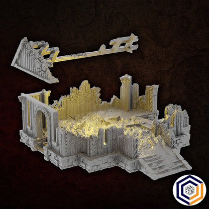 Tabletop Gelände | Meadhall Ruin | Conquest Creations | Kingdom of Saxonia V2 | Herr der Ringe | Fantasy terrain