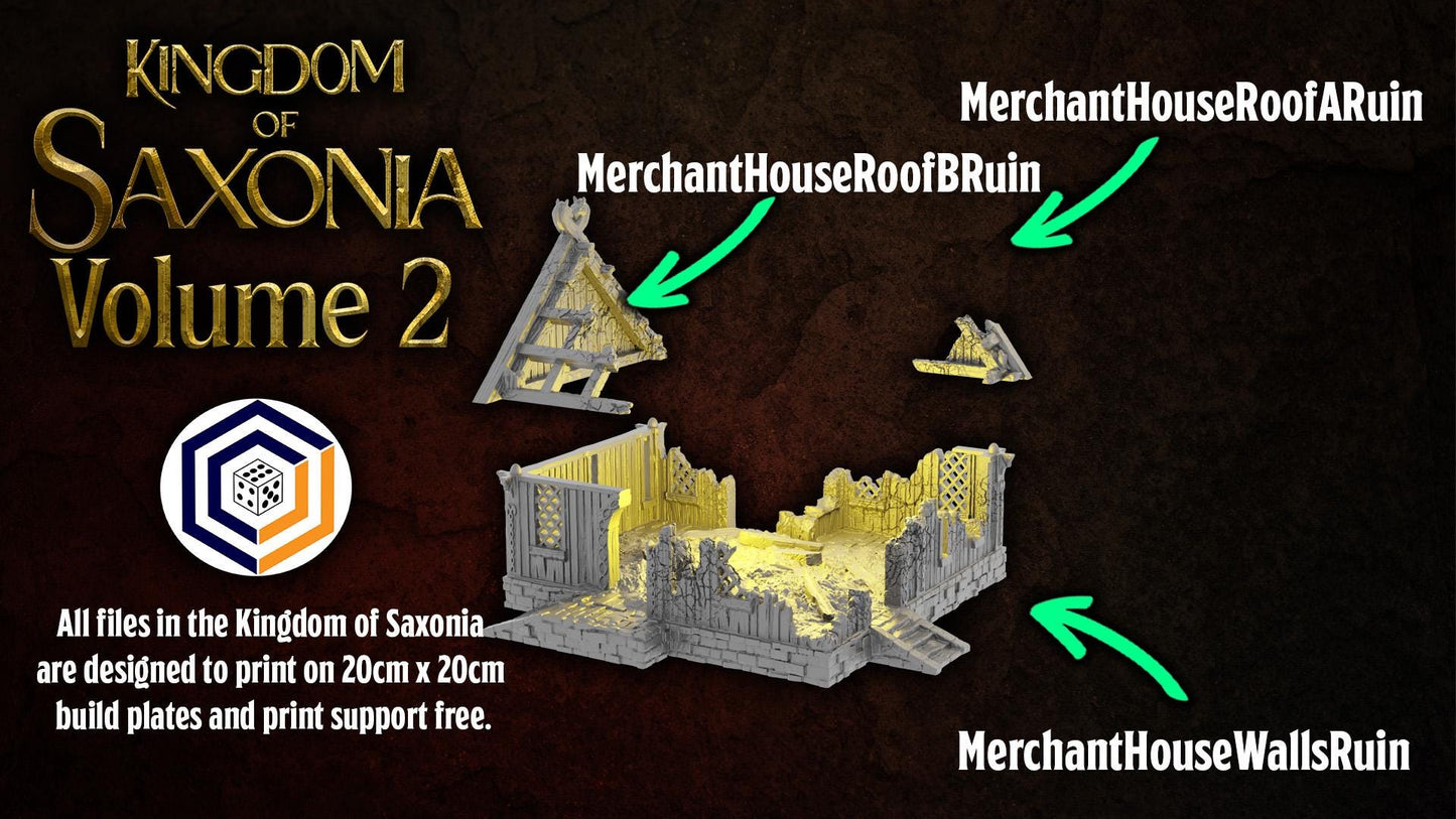 Tabletop Gelände | Merchant House Ruin | Conquest Creations | Kingdom of Saxonia V2 | Herr der Ringe | Fantasy terrain
