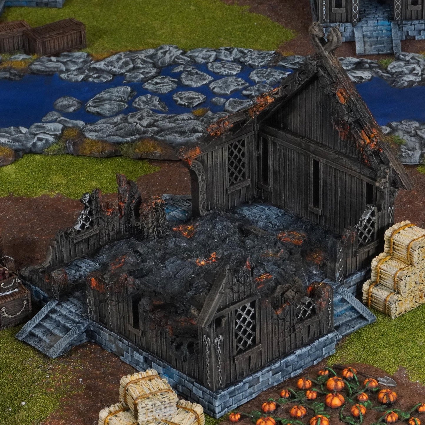 Tabletop Gelände | Merchant House Ruin | Conquest Creations | Kingdom of Saxonia V2 | Herr der Ringe | Fantasy terrain