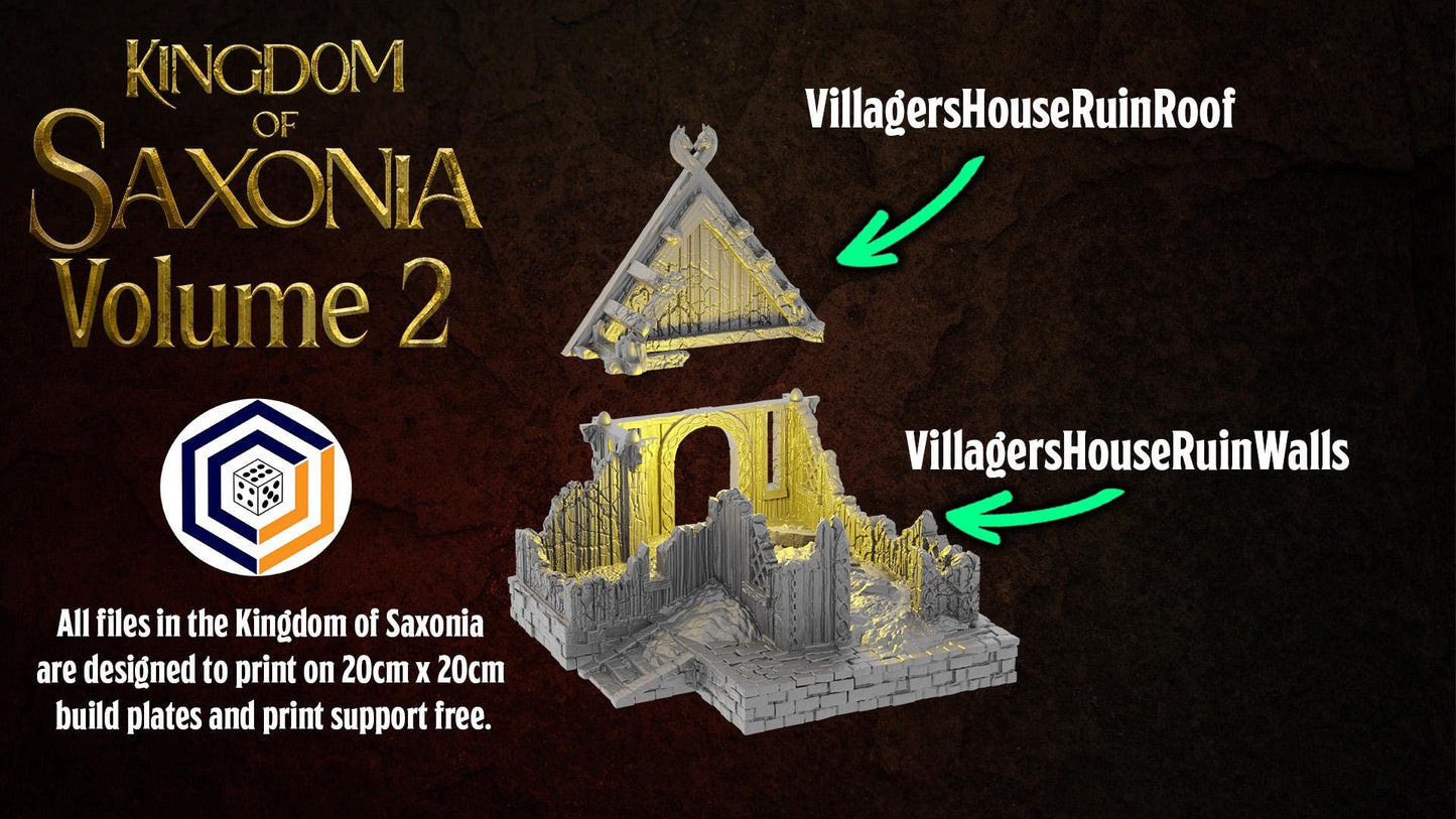 Villager House Ruin |  Kingdom of Saxonia V2 | MESBG