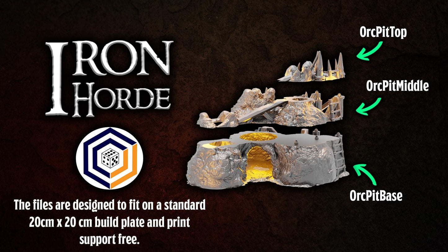 Tabletop Gelände | Orc Pit | Conquest Creations | Iron Horde and Wizards Fortress | Herr der Ringe | Fantasy terrain