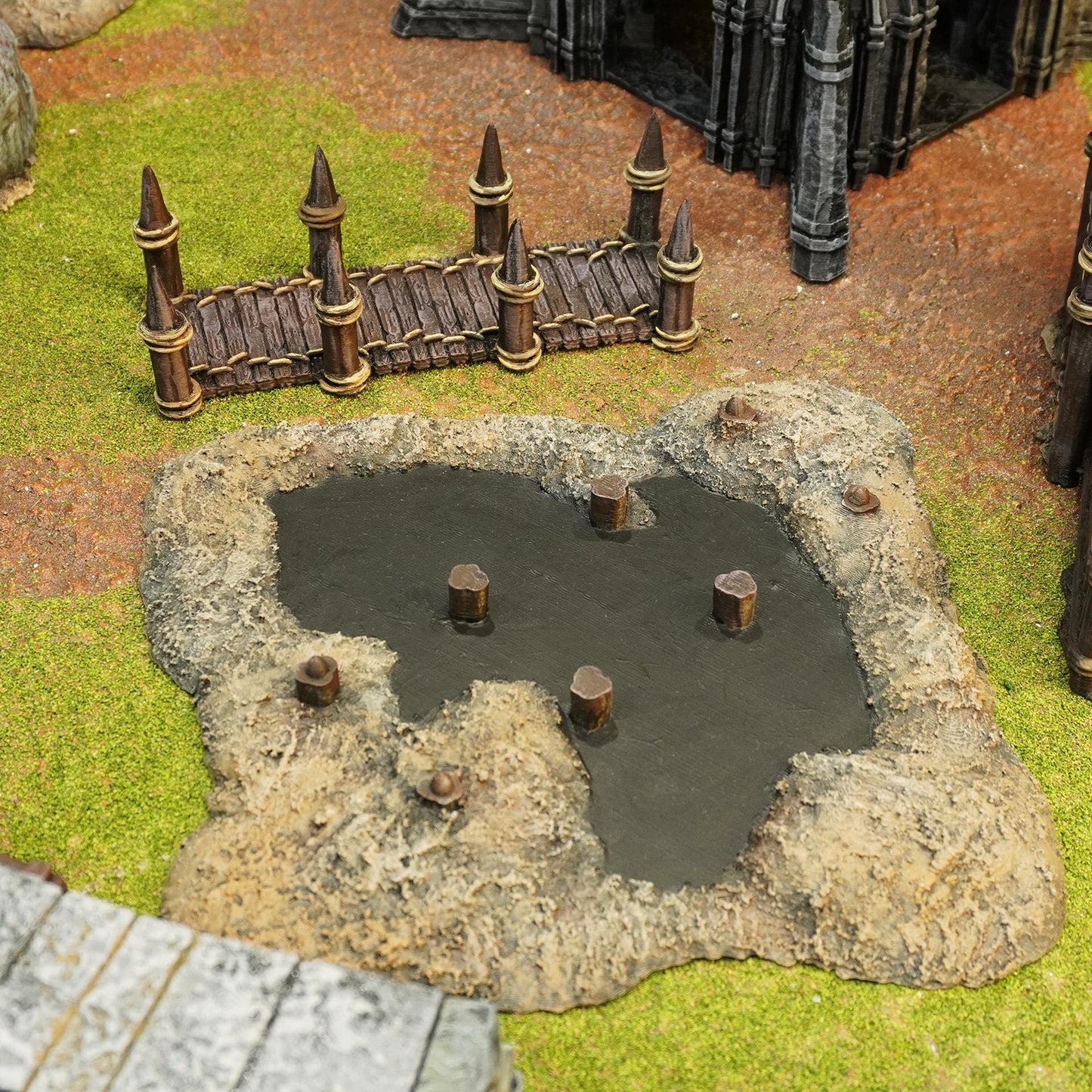Tabletop Gelände | Machine Pit Bridge | Conquest Creations | Iron Horde and Wizards Fortress| Herr der Ringe | Fantasy terrain