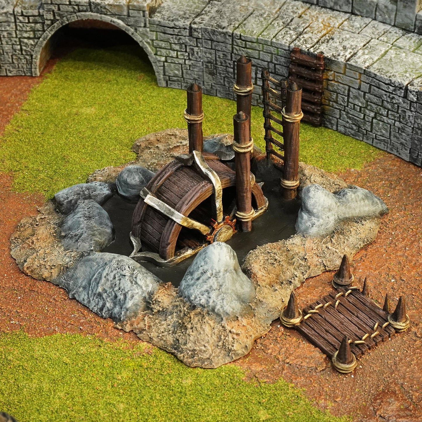 Tabletop Gelände | Machine Pit Wheel | Conquest Creations | Iron Horde and Wizards Fortress | Herr der Ringe | Fantasy terrain