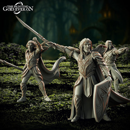 Tabletop Minitures | Elderwood Elves | Commanders | The Printing Goes Ever On | Herr der Ringe | MESBG | Fantasy Miniaturen