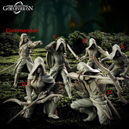 Tabletop Minitures | Elderwood Elves | Ranger | The Printing Goes Ever On | Herr der Ringe | MESBG | Fantasy Miniaturen