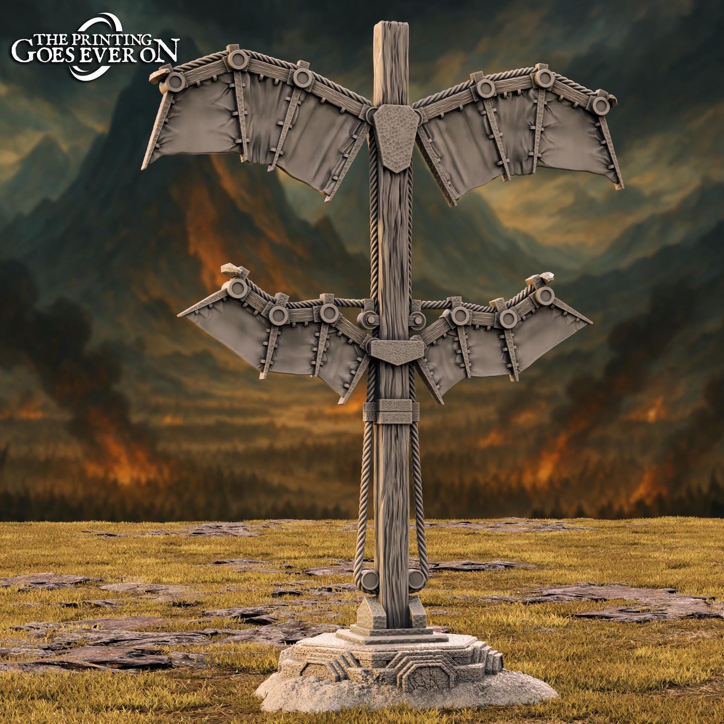 Tabletop Gelände | Azrak's Signal Tower | After the Fire | The Printing Goes Ever On | Herr der Ringe | MESBG