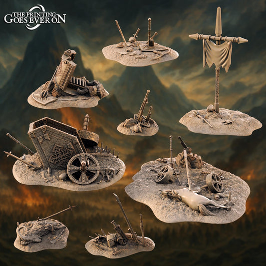 Tabletop | Battlefield Scatter Terrain | After the Fire | The Printing Goes Ever On | Herr der Ringe | MESBG