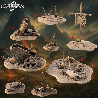Tabletop | Battlefield Scatter Terrain | After the Fire | The Printing Goes Ever On | Herr der Ringe | MESBG
