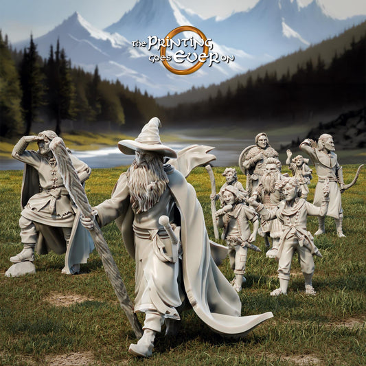 Tabletop Minitures | Die Gefährten des Lichts | Helden - auf Reisen | The Printing Goes Ever On | Herr der Ringe | Fantasy Miniaturen