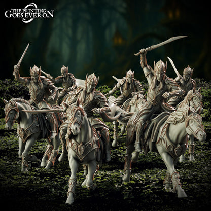 Tabletop Minitures | Elderwood Elves | Knights | The Printing Goes Ever On | Herr der Ringe | MESBG | Fantasy Miniaturen