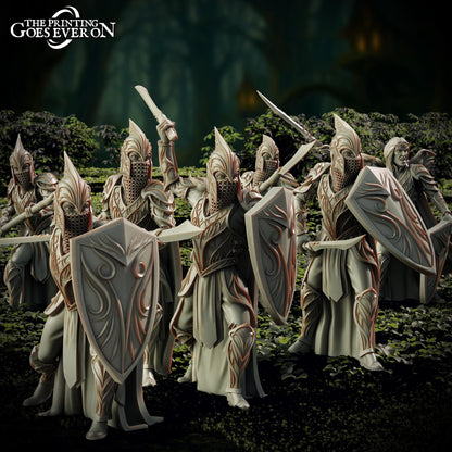 Tabletop Minitures | Elderwood Elves | Greenmantle Guard | The Printing Goes Ever On | Herr der Ringe | MESBG | Fantasy Miniaturen
