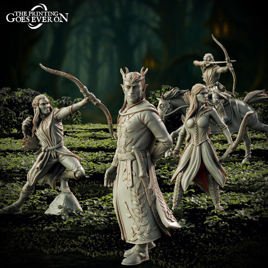 Tabletop Minitures | Elderwood Elves | Caracters | The Printing Goes Ever On | Herr der Ringe | MESBG | Fantasy Miniaturen