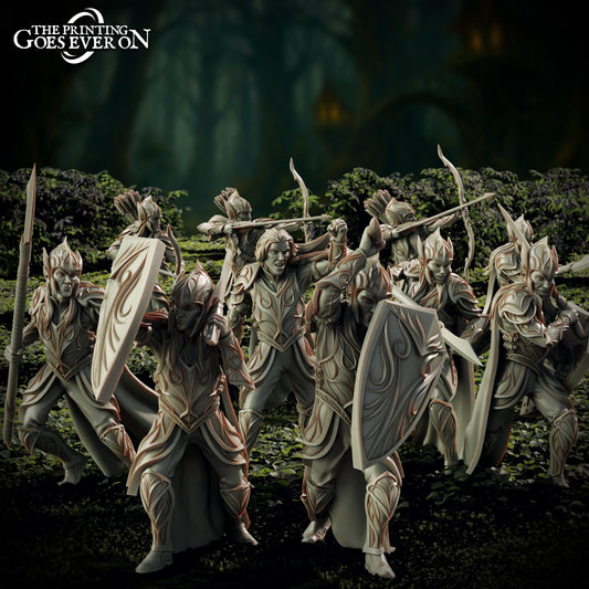 Tabletop Minitures | Elderwood Elves | Soldiers | The Printing Goes Ever On | Herr der Ringe | MESBG | Fantasy Miniaturen
