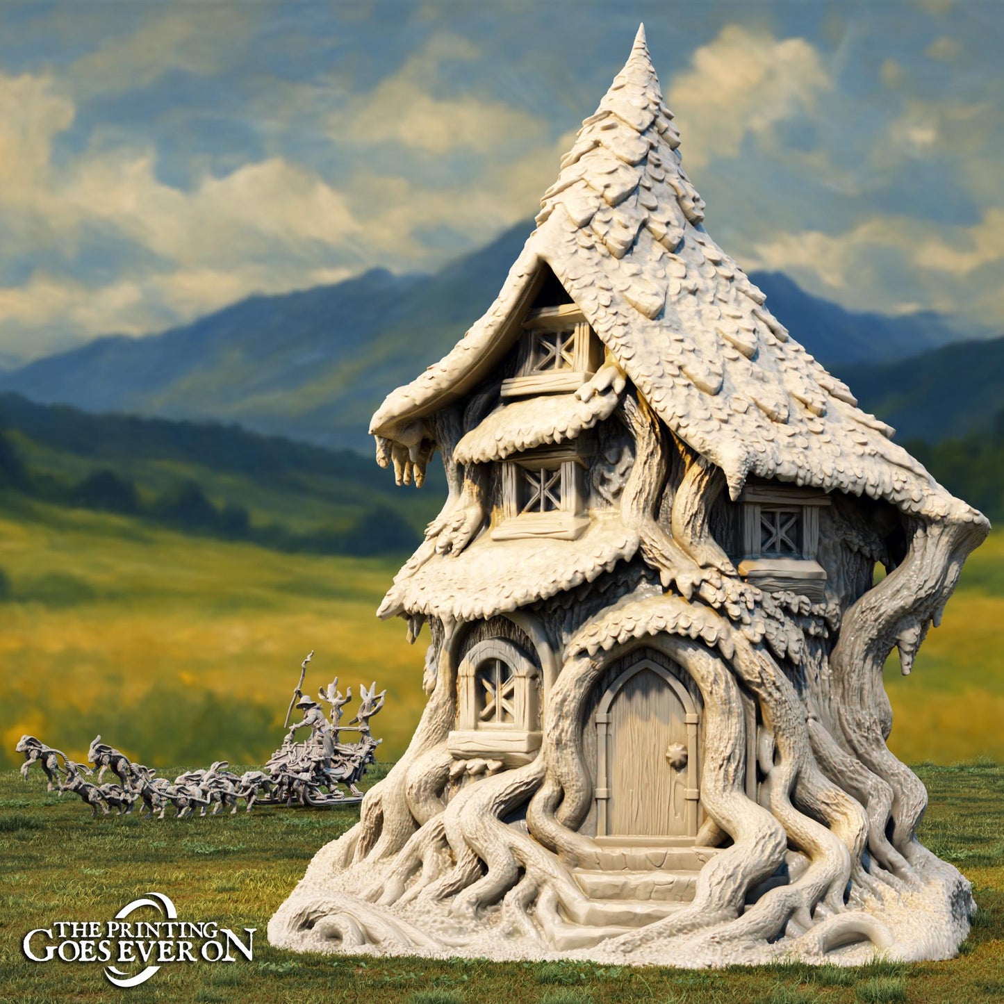 Tabletop Gelände | Forest Wizards Hut | The Printing Goes Ever On | Herr der Ringe | Fantasy terrain
