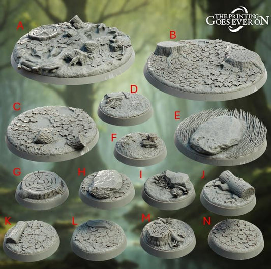 Bases | Wald 3D Base | Wargames, Miniaturen, Figuren | Verschiedene Größen