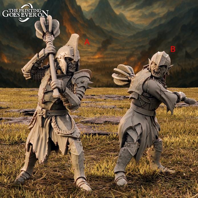 Tabletop Minitures | Azraks Orcs | After the Fire | The Printing Goes Ever On | Herr der Ringe | MESBG