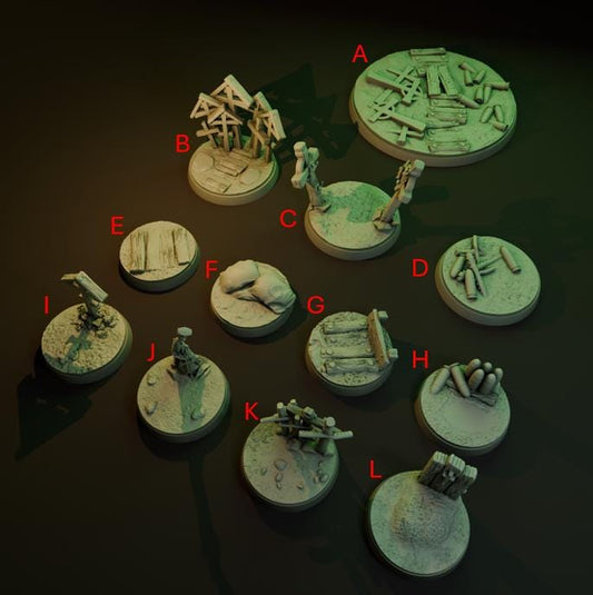 Bases | Trench Crusade | Universal 3D Base | Wargames, Miniaturen, Figuren