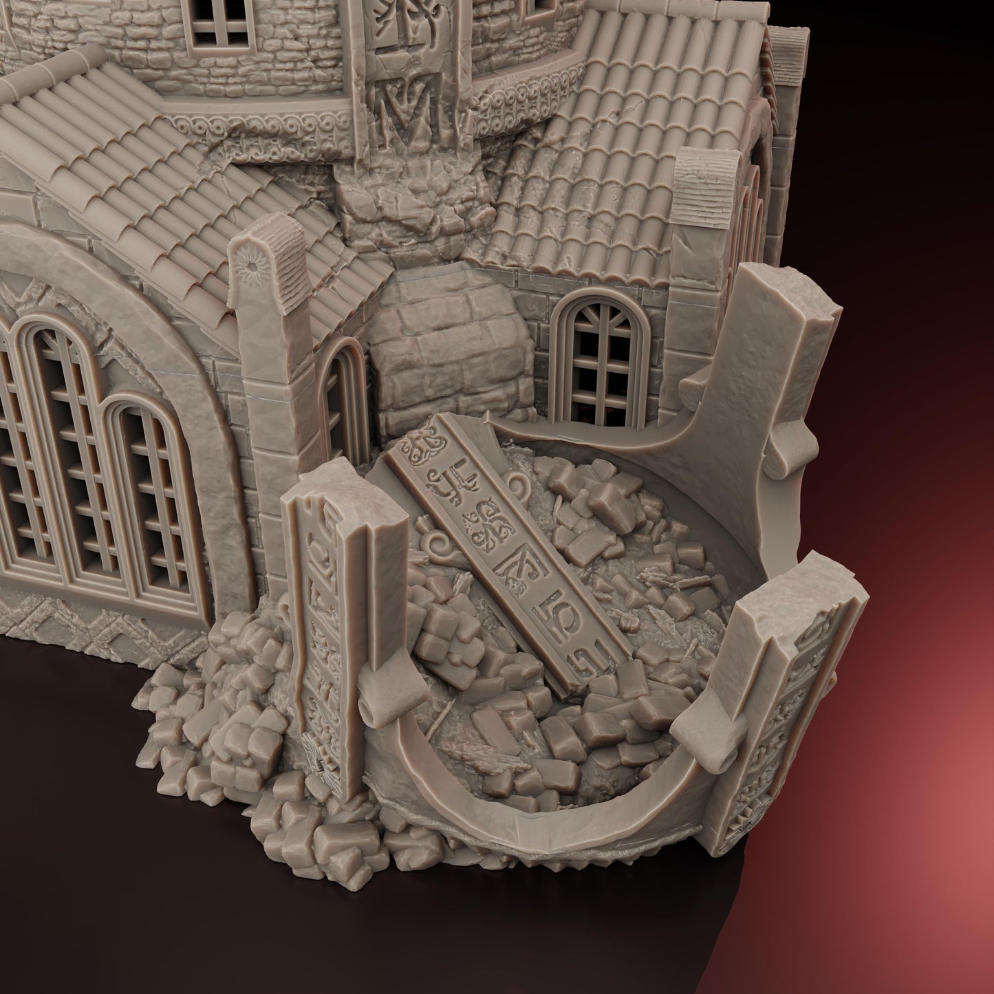 Trench Crusade | Glockenturm | Ruine | Crimson tree Temple | Tabletop Gelände | WW 1 | Fantasy terrain