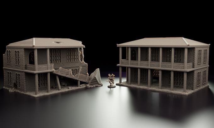 Trench Crusade | Haus 3 | Izidium Quarter | Tabletop Gelände | WW 1 | Fantasy terrain