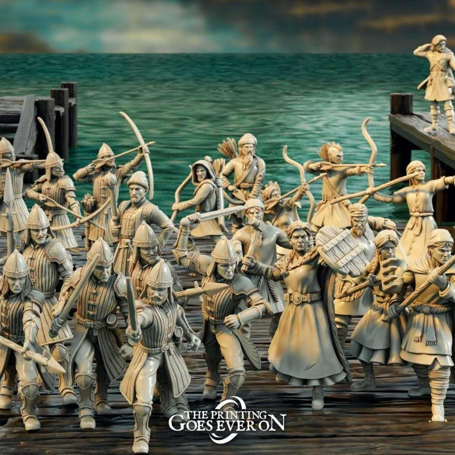 Tabletop Miniaturen | Wasserstadt | Driftport Town | Fantasy Miniaturen | 28mm