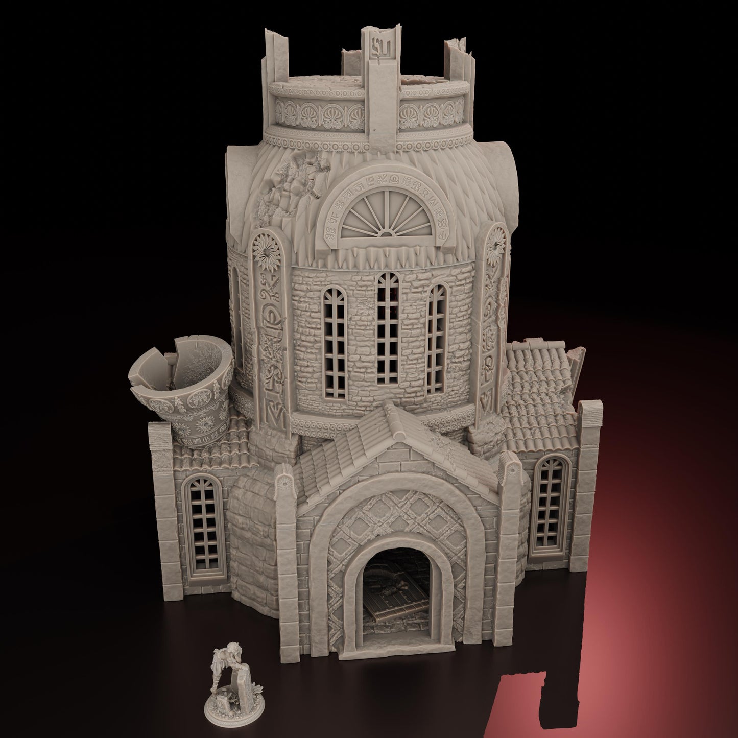 Trench Crusade | Glockenturm | Ruine | Crimson tree Temple | Tabletop Gelände | WW 1 | Fantasy terrain
