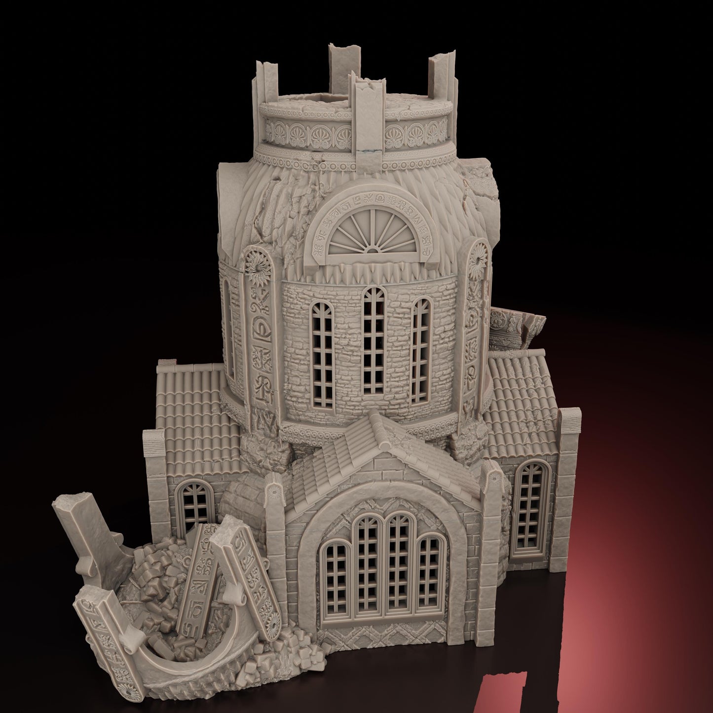 Trench Crusade | Glockenturm | Ruine | Crimson tree Temple | Tabletop Gelände | WW 1 | Fantasy terrain
