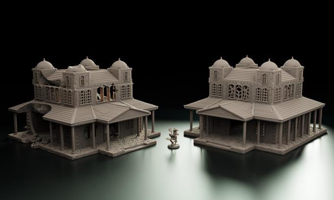 Trench Crusade | Haus 2 | Izidium Quarter | Tabletop Gelände | WW 1 | Fantasy terrain