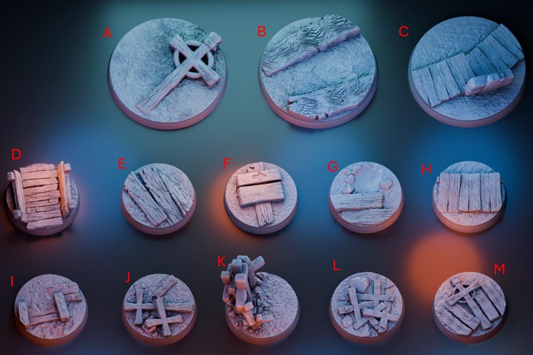 Bases | Trench Crusade | Saints from Trenches | Universal 3D Base | Wargames, Miniaturen, Figuren